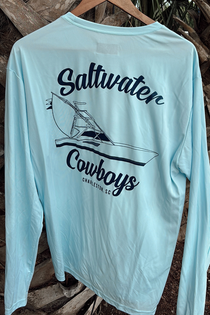 SWC BOAT LONG SLEEVE TEE - BLUE