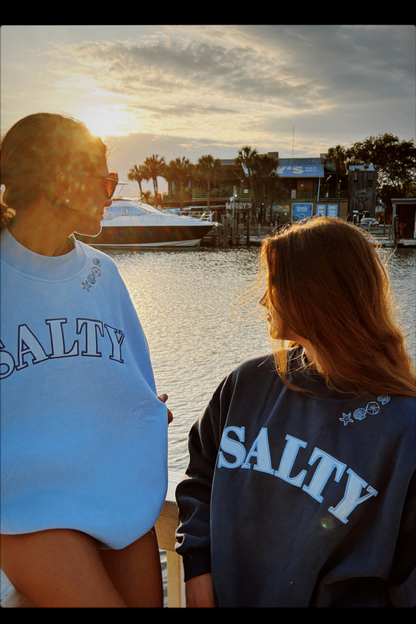 INDIGO SALTY MOCKNECK