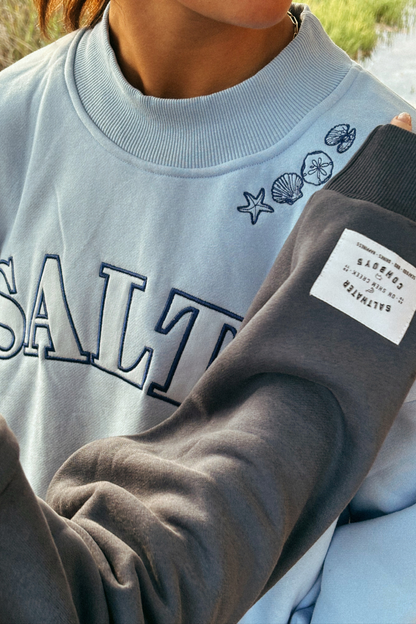 INDIGO SALTY MOCKNECK