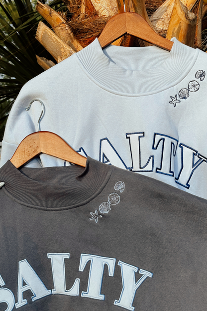 INDIGO SALTY MOCKNECK