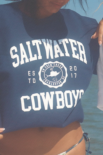 NAVY VARSITY CREWNECK